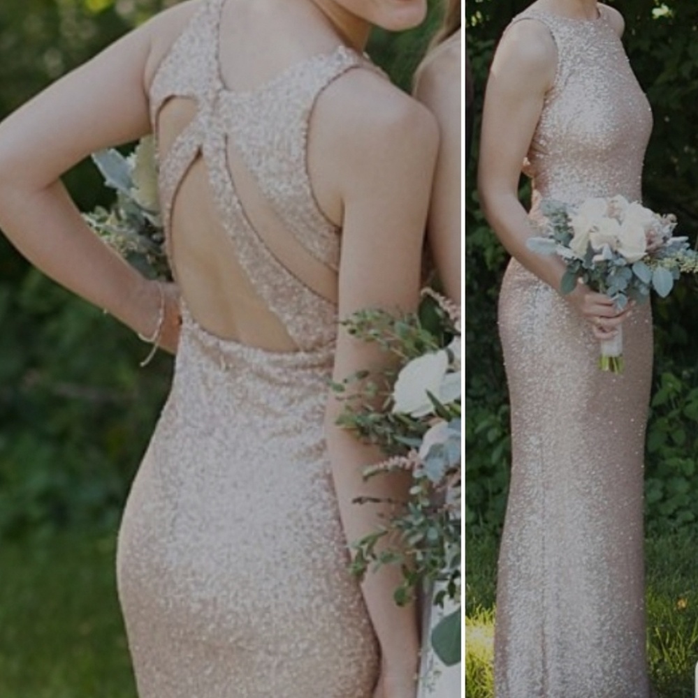 Sorella Vita Rose Gold bridesmaids / prom dress